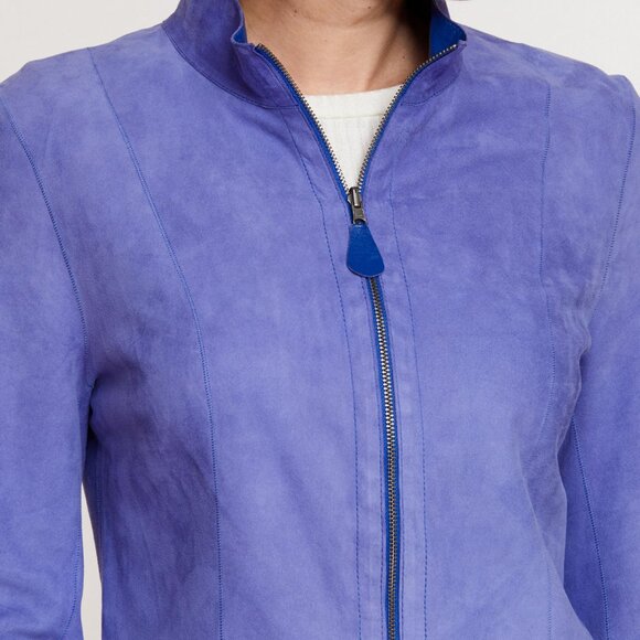 Overland Nicky Reversible Goatskin Suede Leather Jacket Sz Large NWT - Picture 2 of 13